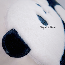 クッションカバー パンダ柄　２枚セット（アイボリー色）（おもて＆うしろ）45ｘ45　インテリア雑貨　可愛い　韓国風　刺繍 4枚目の画像