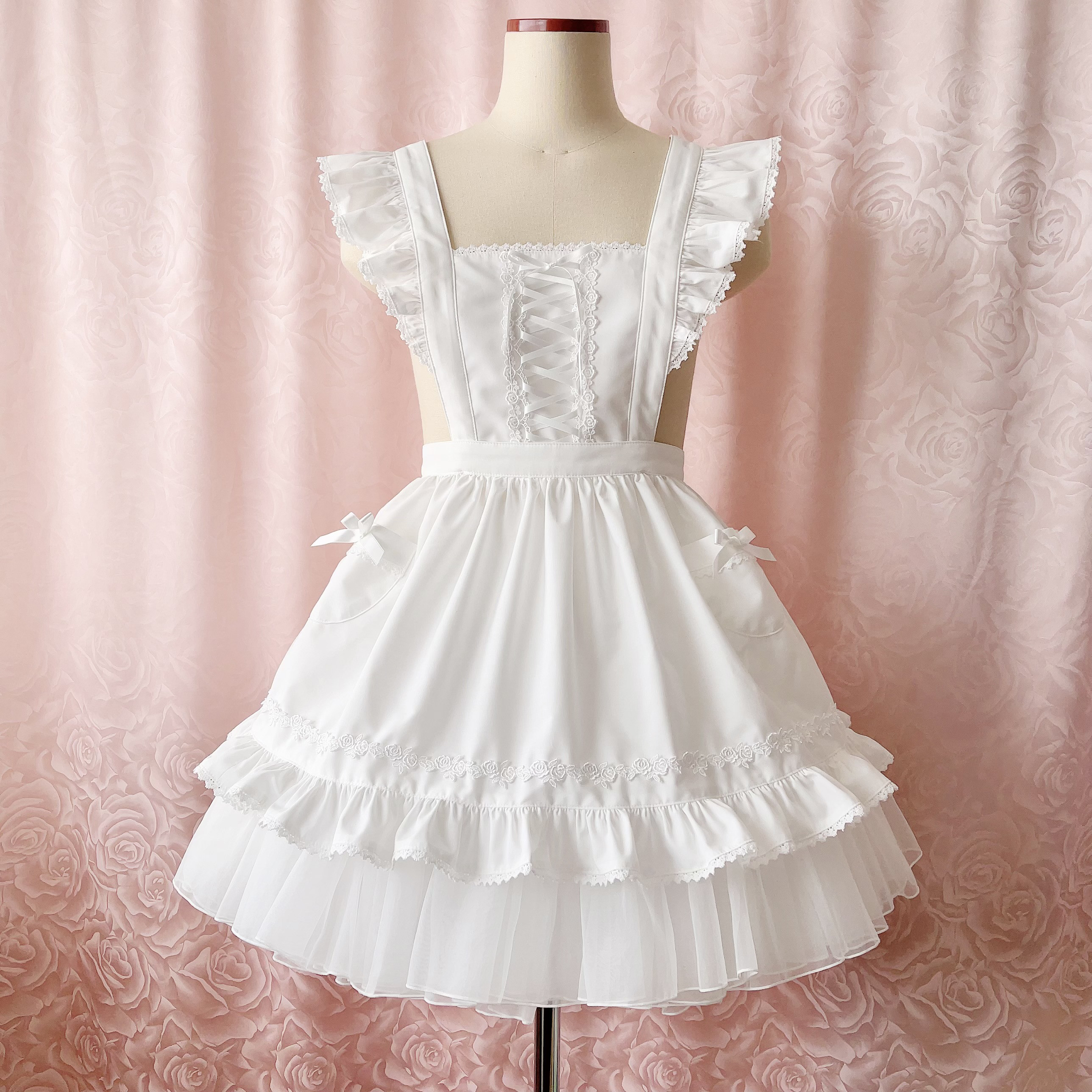 ホワイトチュールフリルフリルエプロンsnowdroptosaintMaria 1799-11.jpg