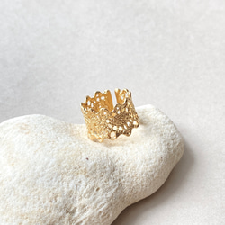 18KGP クロシェDレースリング 1枚目の画像