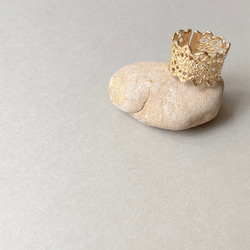 18KGP クロシェDレースリング 7枚目の画像