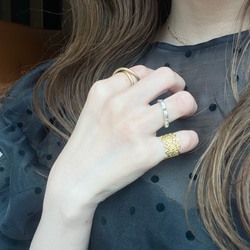 18KGP クロシェDレースリング 11枚目の画像