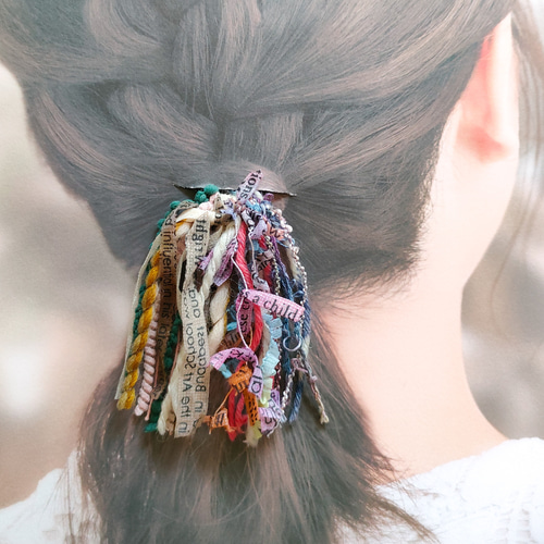 No.9》*ファンシーヤーンのカラフルなヘアゴム ヘアゴム chizu 通販 