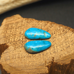 9,4ct Pair Old Kingman Turquoise オールドキングマンターコイズ OK-80 天然石 3枚目の画像