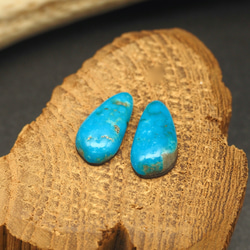 9,4ct Pair Old Kingman Turquoise オールドキングマンターコイズ OK-80 天然石 2枚目の画像