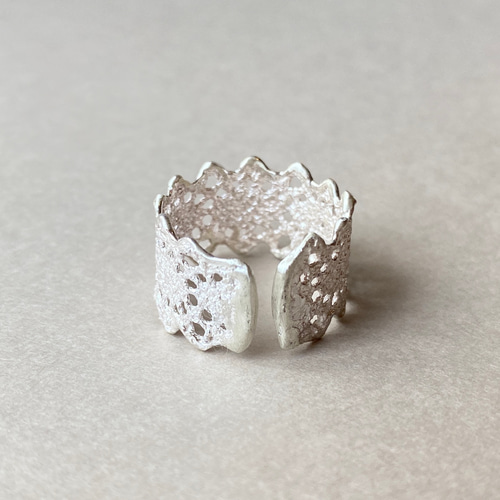 ＊ハンドメイド１点もの＊ フランスレース　シルバーリング【10000】 ハンドメイド1点もの＊ フランスレース シルバーリング【10000
