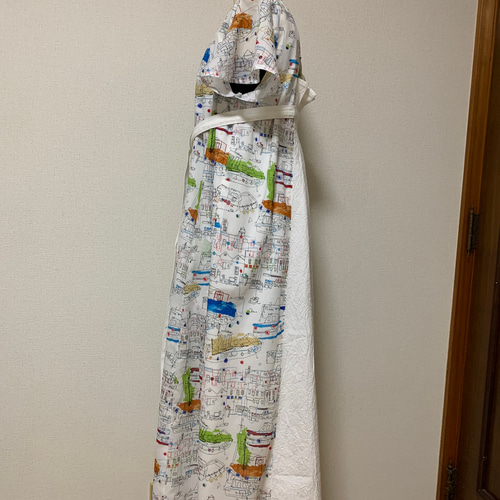 リバティポップ柄&綿麻生地切り替えワンピース 【公式通販】