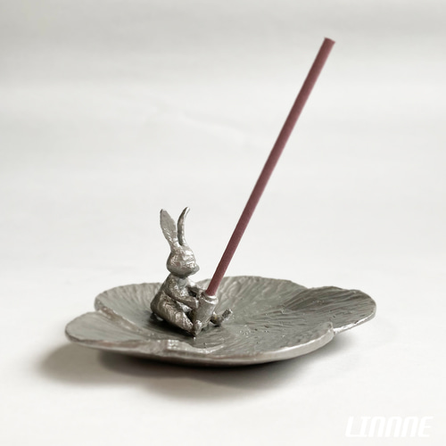 新型うさぎのお香立て お皿付き その他インテリア雑貨 LINNNE 通販
