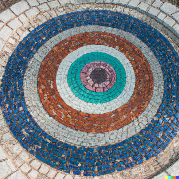 サークルストーン　ガーデンサークル　コンクリート　埋め込み　エントランス　ガーデン　タイル　サークル　レンガ 