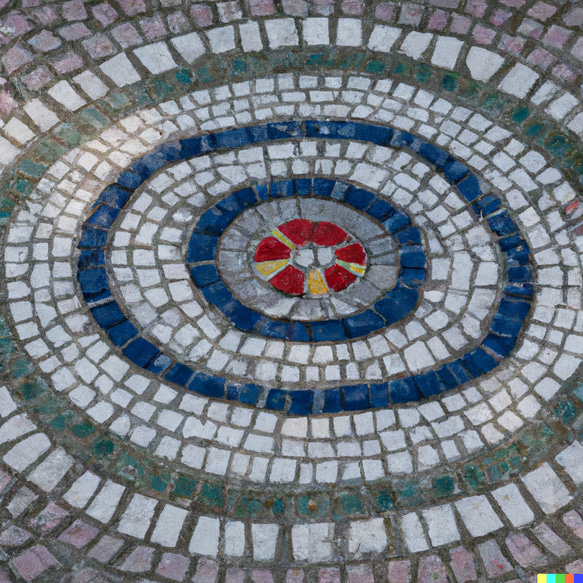 サークルストーン　ガーデンサークル　コンクリート　埋め込み　エントランス　ガーデン　タイル　サークル　レンガ 