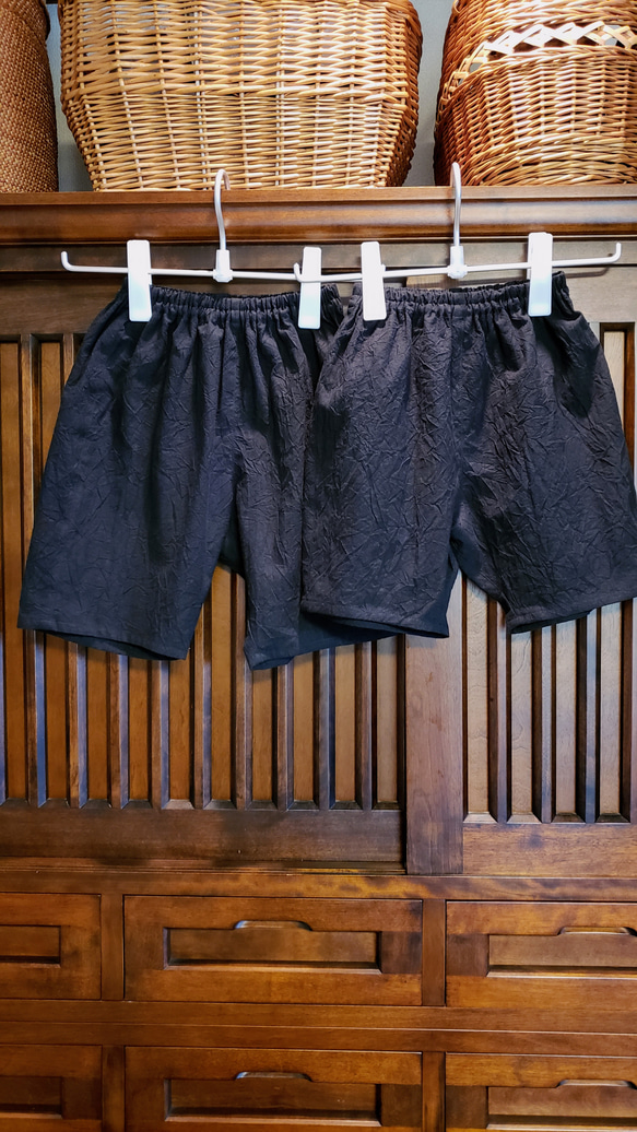 「める様オーダー」 子供服　９０cm　100cm ハンドワッシャー　黒　 シャツ　パンツ　セットアップ 6枚目の画像
