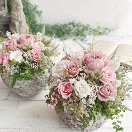 ＊*..Rose garden..＊°..英国風アレンジ　プリザーブドフラワー 楽天市場】クラシカル プリザーブドフラワー アレンジ 全4色