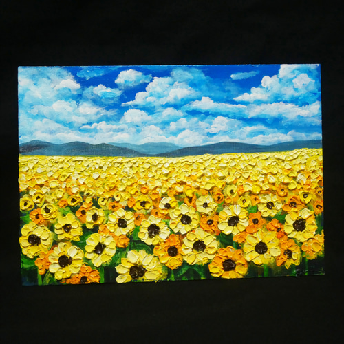 油絵 油彩 油彩画 絵 絵画 【ひまわりの楽園】 油絵 油彩 油彩画 絵 絵画 【ひまわりの楽園】 絵画 HR 通販