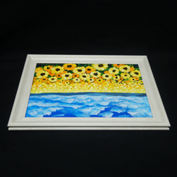 油絵 油彩 油彩画 絵 絵画 【ひまわりの楽園】 13枚目の画像