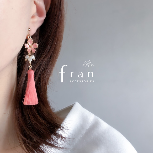 再販45⭐　赤　フリンジ　カラフル　ピアス　イヤリング　夏　タッセル　ネイティブ 再販45⭐ 赤 フリンジ カラフル ピアス イヤリング 夏 タッセル