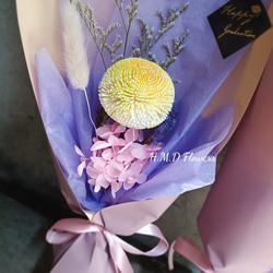 【HMD.Flowers】永生花 花束 情人節 乾燥花 禮物 繡球花 母親節 畢業花束 第1張的照片
