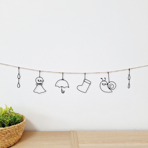 梅雨 6月 ワイヤークラフト ガーランド ガーランド choco 通販