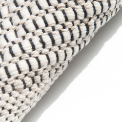 手織りラグ メキシカンブランケット 手織りコットンとリネンのラグ ピクニックマット - ホワイトジェイドパールミルクティーボール 9枚目の画像