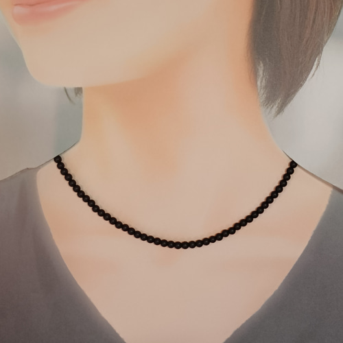 ブラックシリカ(黒鉛珪石)ネックレス ブラックシリカ(黒鉛珪石)ネックレス