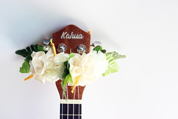 手工套件尤克里裡絲帶花環夏威夷工藝樂器配件木槿吉他阿羅哈音樂會 第7張的照片