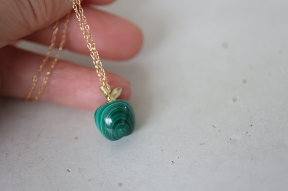 14KGF malachite necklace[kgf5138] 4枚目の画像