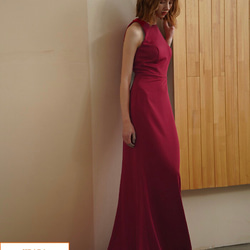 ソフトマーメイド　ノースリーブ　ウェディングドレス　二次会　前撮り 9枚目の画像