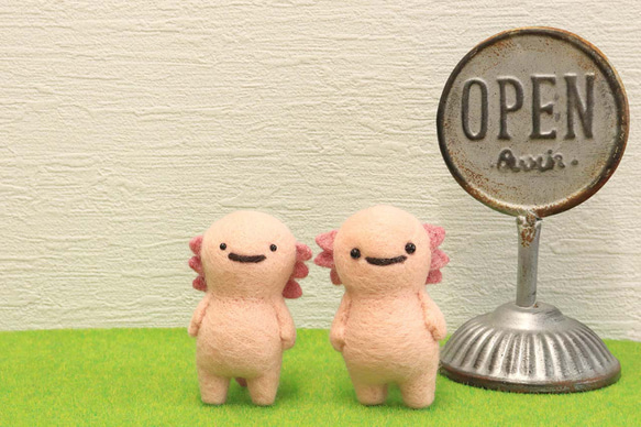 ゆかいな動物 ウーパールーパー 羊毛フェルト 羊毛フェルト toiro 通販