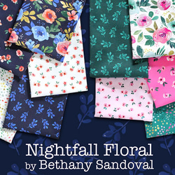 カットクロス Felicity Fabrics Nightfall Floral in Afternoon 610113 7枚目の画像