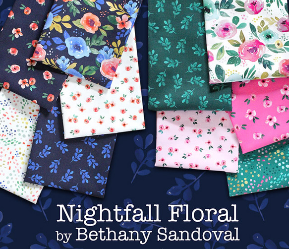 カットクロス Felicity Fabrics Nightfall Floral in Afternoon 610111 7枚目の画像