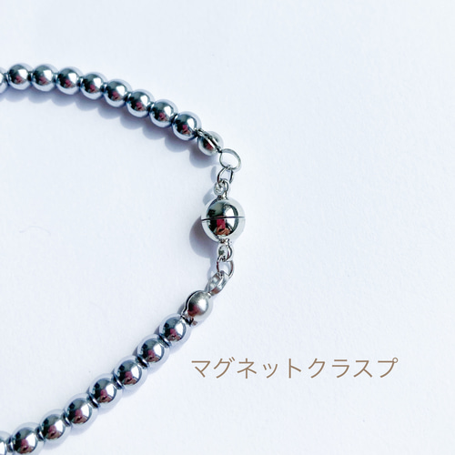 ミックスブレスレット Y：ヘマタイト(シルバーオブシディアン / フローライト) mix bracelet / ミックスブレスレット Y：ヘマタイト ( シルバー