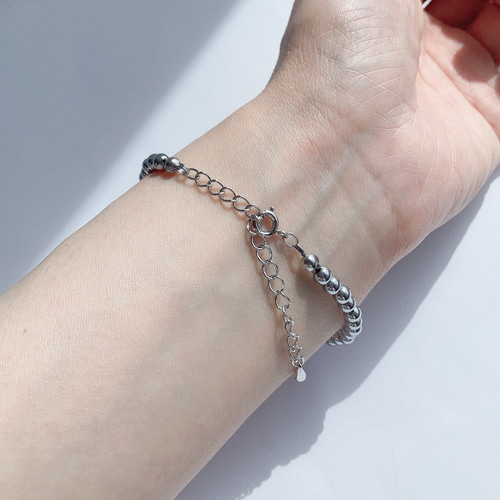 ミックスブレスレット Y：ヘマタイト(シルバーオブシディアン / フローライト) mix bracelet / ミックスブレスレット Y：ヘマタイト ( シルバー