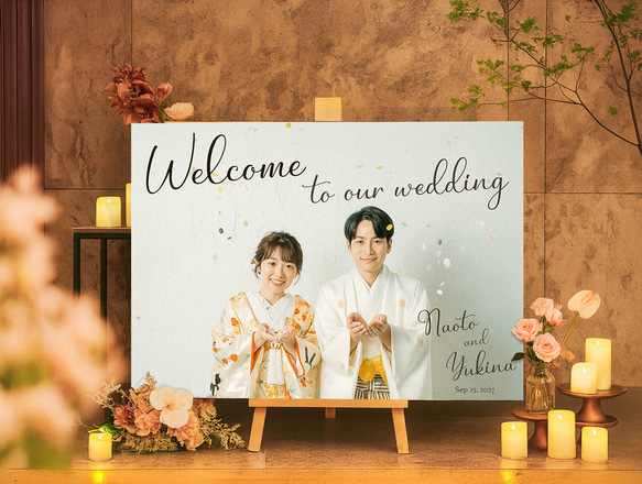 送料無料✨最短3日発送】お好きなお写真で叶える高品質ウェルカム