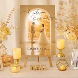 【送料無料✨最短3日発送】お好きなお写真で叶える高品質ウェルカムボード♪データもプレゼント　 パネル　キャンバス　結婚式 3枚目の画像