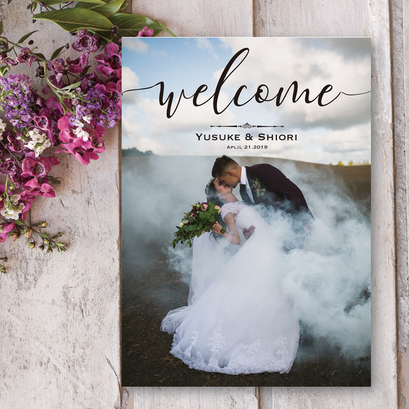 【送料無料✨最短3日発送】お好きなお写真で叶える高品質ウェルカムボード♪データもプレゼント　 パネル　キャンバス　結婚式 17枚目の画像