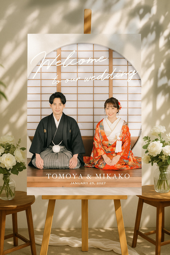 【送料無料✨最短3日発送】お好きなお写真で叶える高品質ウェルカムボード♪データもプレゼント　 パネル　キャンバス　結婚式 12枚目の画像