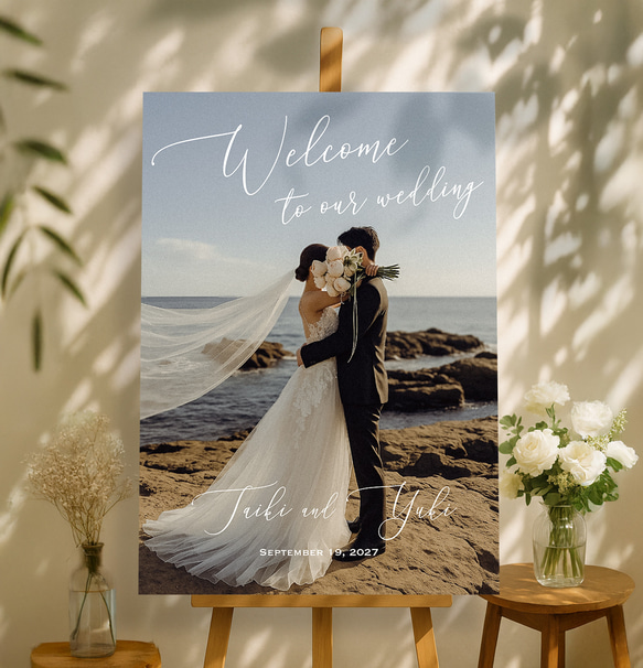 【送料無料✨最短3日発送】お好きなお写真で叶える高品質ウェルカムボード♪データもプレゼント　 パネル　キャンバス　結婚式 2枚目の画像