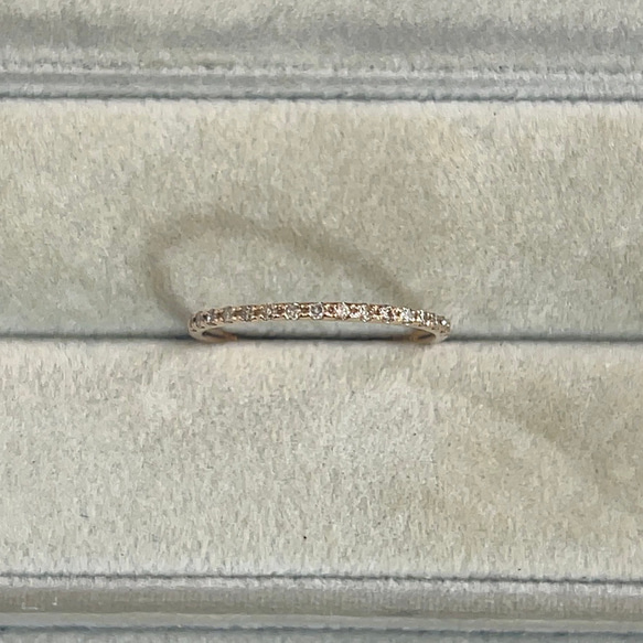 [定制] K10 鑽石戒指 0.10ct 半永恆 黃金 YG 白金 WG 第5張的照片