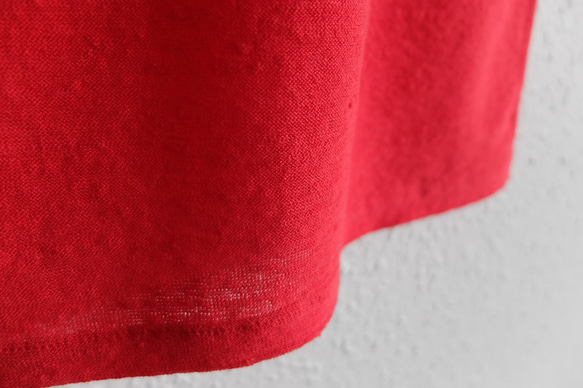 亞麻棉內衣無袖（猩紅色）[女士M/L尺寸] 第6張的照片