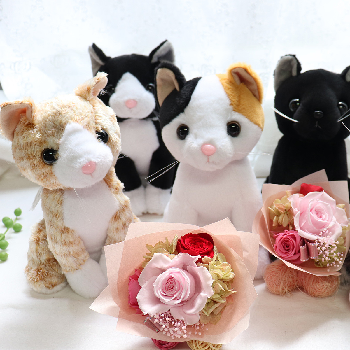 リクエスト専用　紫の花束　猫　5個セット リクエスト専用 紫の花束 猫 5個セット リクエスト専用 紫の花束