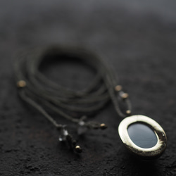 moonstone brass necklace (oodemari) 12枚目の画像