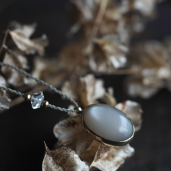 moonstone brass necklace (oodemari) 5枚目の画像