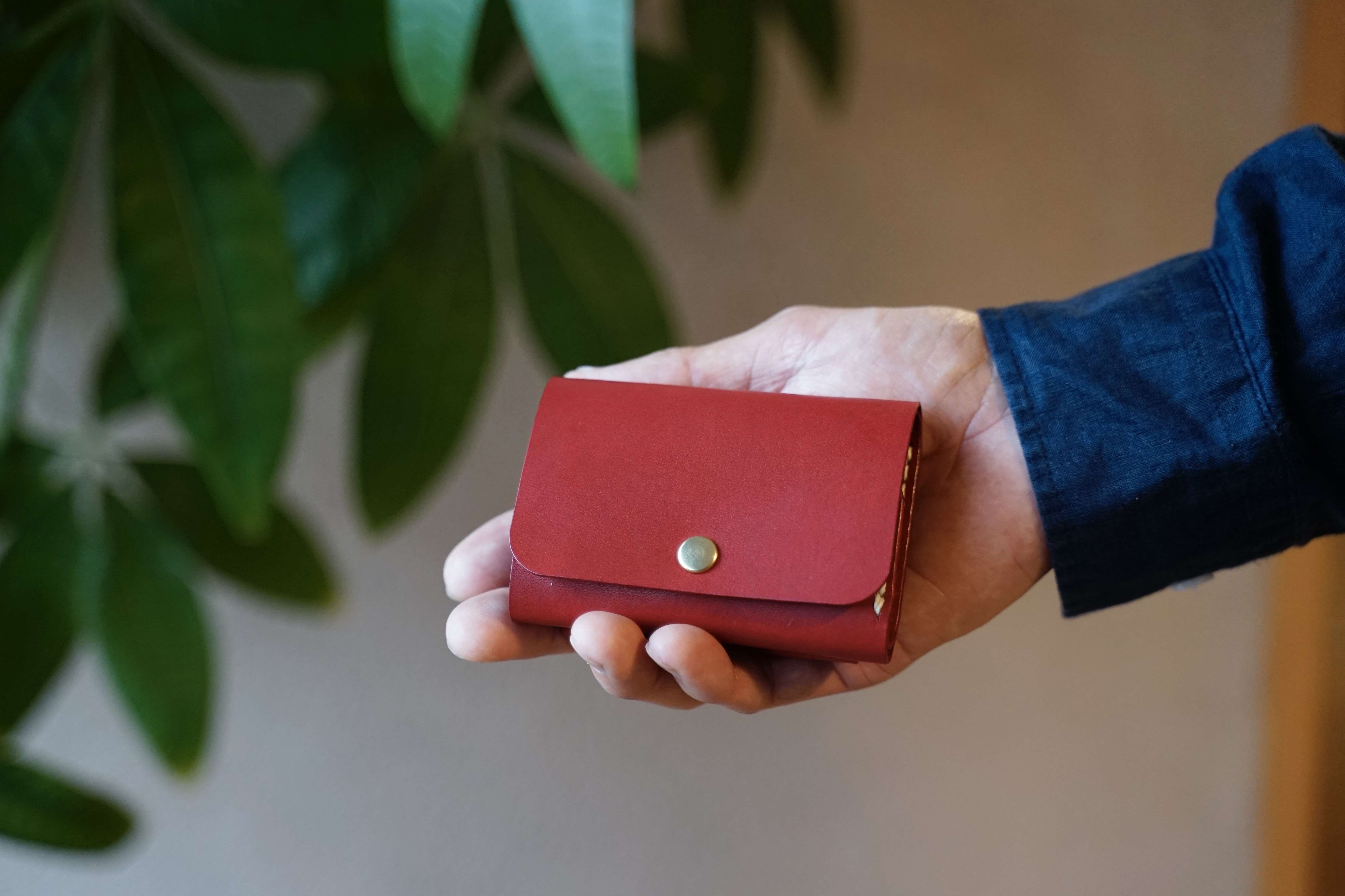 3つ折りコンパクト財布（レッド）