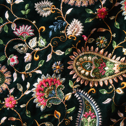 刺繍生地 No.9 ベルベット刺繍生地 レース/インド刺繍リボン/刺繍