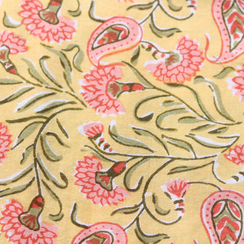 インド更紗 No.3 木版プリント 木版染め ウッドブロックプリント 生地