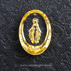 ヴィンテージ　インタリオペンダント ~ Virgin Mary ~ Metalic Gold 2枚目の画像