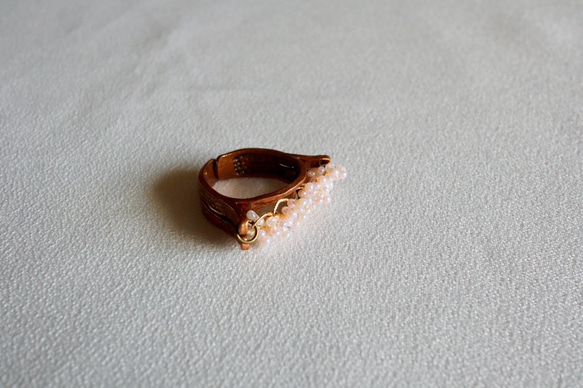 vintage shower ring French Pink 9枚目の画像