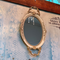 アンティークな部屋  おしゃれな鏡 一面鏡 ⑯  ウォールミラー 取手付き 2枚目の画像