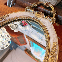アンティークな部屋  おしゃれな鏡 一面鏡 ⑮  ウォールミラー 取手付き 12枚目の画像