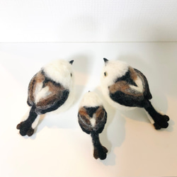 シマエナガのおきあがりこぼし　   羊毛フェルト　小鳥　シマエナガ　まんまる　 4枚目の画像