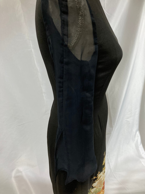 着物リメイク　　チコリーナ様フルオーダー完成品　　留袖からドレスへ 4枚目の画像