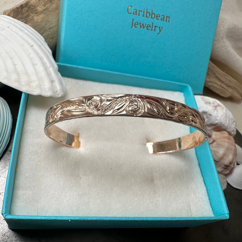 手彫り Rose Silver Bangle【バングル】茅ヶ崎ジュエリー04 バングル